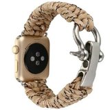 Curea iUni compatibila cu Apple Watch 1/2/3/4/5/6/7, 44mm, Elastic Paracord, Rugged Nylon Rope, Crea