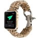 Curea iUni compatibila cu Apple Watch 1/2/3/4/5/6/7, 44mm, Elastic Paracord, Rugged Nylon Rope, Crea